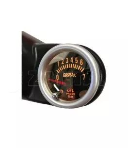'Οργανο Πίεσης Λαδιού Racesport Mirror Look Φιμέ 52mm Με 7 Χρώματα 