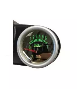 'Οργανο Πίεσης Λαδιού Racesport Mirror Look Φιμέ 52mm Με 7 Χρώματα 