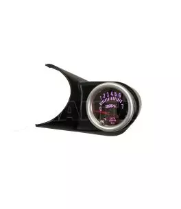 'Οργανο Πίεσης Λαδιού Racesport Mirror Look Φιμέ 52mm Με 7 Χρώματα 