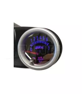 'Οργανο Πίεσης Λαδιού Racesport Mirror Look Φιμέ 52mm Με 7 Χρώματα 