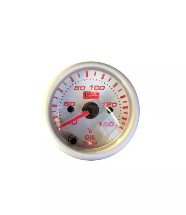 Όργανο Θερμοκρασίας Λαδιού Auto Gauge Λευκό 52mm Με 7 Χρώματα