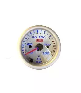 Όργανο Θερμοκρασίας Λαδιού Auto Gauge Λευκό 52mm Με 7 Χρώματα 