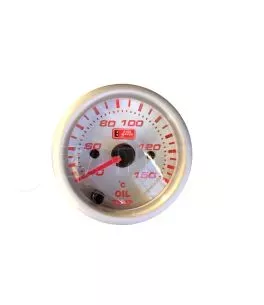 Όργανο Θερμοκρασίας Λαδιού Auto Gauge Λευκό 52mm Με 7 Χρώματα 