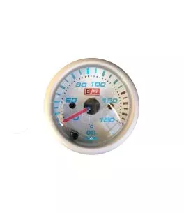 Όργανο Θερμοκρασίας Λαδιού Auto Gauge Λευκό 52mm Με 7 Χρώματα 