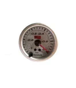 Όργανο Υποπίεσης Αέρα Vacuum Auto Gauge Λευκό 52mm Με 7 Χρώματα 