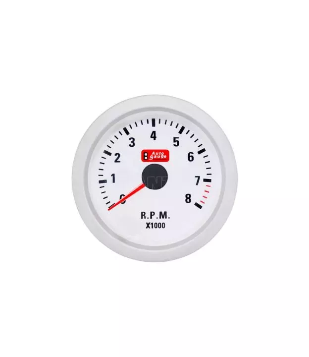 Στροφόμετρο R.P.M. Auto Gauge Λευκό 52mm 11689