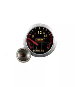 Βολτόμετρο Prosport Diamond Mirror Look Φιμέ 52mm 90 Μοίρες Με 7 Χρώματα 