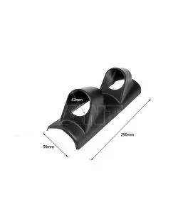 Βάση Για Όργανα Κολώνας Διπλή (2 x 52mm) Μαύρη Auto Gauge 