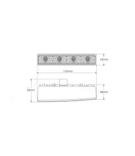 DRL Set Φώτα Ημέρας Universal DRL 540 Pro 12-24 Volt 6 Watt 125 x 24 x 47mm 2 Τεμάχια 