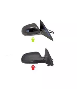 Καπάκια Καθρεφτών Για Audi A3 8P 08-11, A4 B8 08-11, A5 8T 07-11, A6 4F 08-11 (Metal) Brushed Aluminium 2 Τεμάχια 
