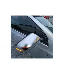 Καπάκια Καθρεφτών Για VW Golf VI (6) 08-12, Touran 10-15 Brushed Aluminium Πάνω-Κάτω Σετ 4 Τεμάχια 