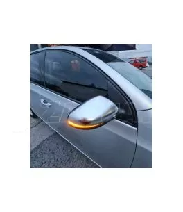 Καπάκια Καθρεφτών Για VW Golf VI (6) 08-12, Touran 10-15 Brushed Aluminium Πάνω-Κάτω Σετ 4 Τεμάχια 