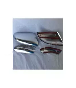 Καπάκια Καθρεφτών Για VW Golf VI (6) 08-12, Touran 10-15 Brushed Aluminium Πάνω-Κάτω Σετ 4 Τεμάχια 