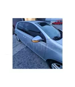 Καπάκια Καθρεφτών Για VW Golf VI (6) 08-12, Touran 10-15 Brushed Aluminium Πάνω-Κάτω Σετ 4 Τεμάχια 