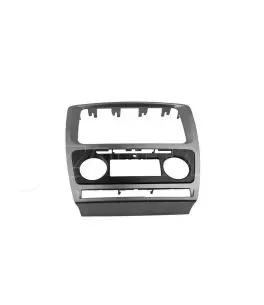 Πλαίσιο / Πρόσοψη 2DIN Για Skoda Octavia 1Z 09-13 Με Αυτόματο Κλιματισμό Μαύρο Ασημί 1 Τεμάχιο 