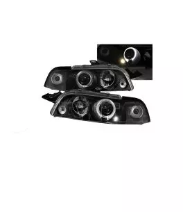 Μπροστινά Φανάρια Set Για Fiat Punto 93-99 Angel Eyes Μαύρα H1/H1 Sonar 
