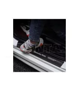 Διακοσμητικά Εσωτερικά Μασπιέ Πόρτας Carbon Look Mercedes Αυτοκόλλητα 4 Τεμάχια 