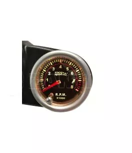 Στροφόμετρο R.P.M. Racesport Mirror Look Φιμέ 52mm Με 7 Χρώματα 