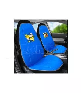 Πλατοκαθίσματα Διπλής Όψης Καραβόπανο Disney Mickey Mouse / Donald Duck Μπλε / Γκρι 2 Τεμάχια 