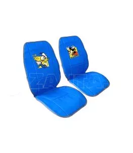 Πλατοκαθίσματα Διπλής Όψης Καραβόπανο Disney Mickey Mouse / Donald Duck Μπλε / Γκρι 2 Τεμάχια 
