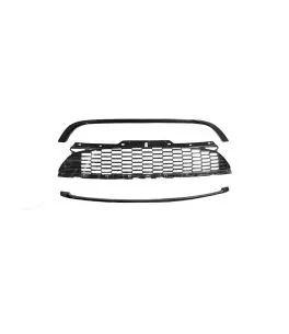 Μάσκα Για Mini Cooper 06-14 R56 / R57 / R55 S/JCW Κυψελωτή Γυαλιστερή Μαύρη 3 Τεμάχια 