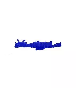 Αυτοκόλλητο Αυτοκινήτου ''Κρήτη΄΄ 10cm x 2cm Μπλε Με Επικάλυψη Σμάλτου 1 Τεμάχιο 