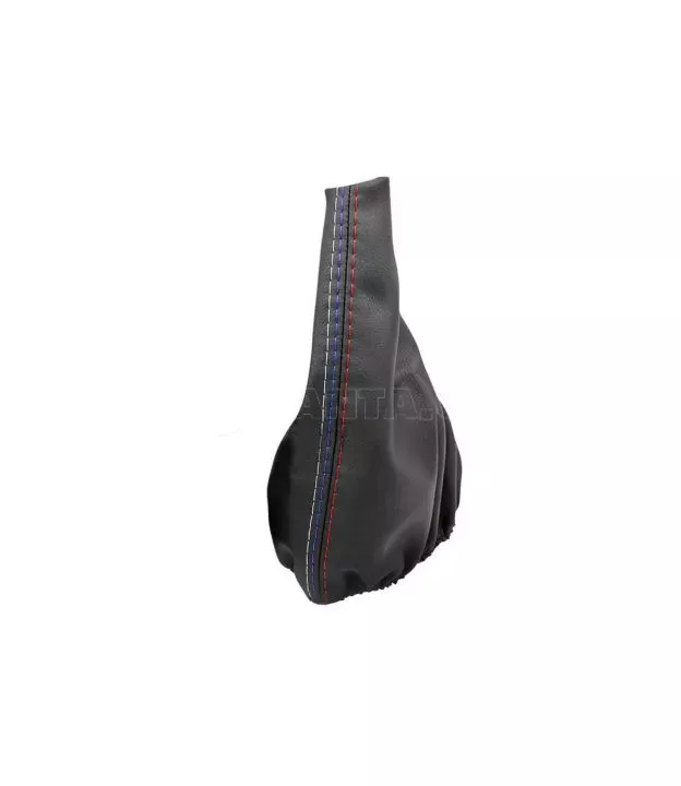 Φυσούνα Χειροφρένου Universal Δερμάτινη Μαύρη Tri-color Bmw Style 20720
