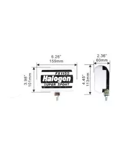 Προβολέας Αυτοκινήτου Universal Λευκός Με Καπάκι 12 Volt 55 Watt H3 Λάμπα FX-155 1 Τεμάχιο 