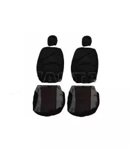 Καλύμματα Καθισμάτων Υφασμάτινα Smart Style Μαύρο-Κόκκινο Σετ Εμπρός-Πίσω 8 Τεμάχια 
