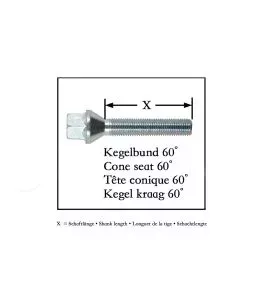 Μπουλόνια M12x1.5 30mm 10 Τεμάχια 770000 
