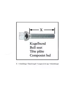 Μπουλόνια M12x1.5 45mm 10 Τεμάχια 