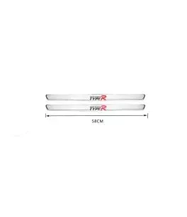 Διακοσμητικά Εσωτερικά Μασπιέ Πόρτας Universal 58cm Type-R Χρωμίου 2 Τεμάχια 