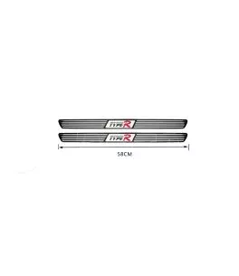 Διακοσμητικά Εσωτερικά Μασπιέ Πόρτας Universal 58cm Type-R Μαύρο / Χρώμιο 2 Τεμάχια 