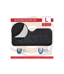 Ηλιοπροστασία Παρμπρίζ Αλουμινίου Μαύρο Matte Large MATTBLK 145 x70 cm 1 Τεμάχιο 