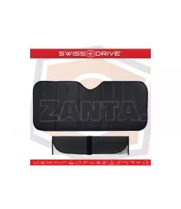 Ηλιοπροστασία Παρμπρίζ Αλουμινίου Μαύρο Matte Large MATTBLK 145 x70 cm 1 Τεμάχιο 