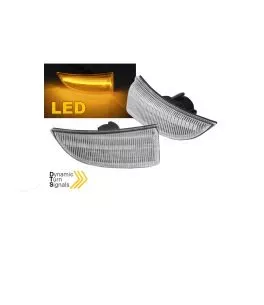 Φλας Καθρέπτη Για Renault Megane MK3 08-16, Scenic & Grand Scenic III 09-15, Fluence 09-19, Laguna 07-15 Dynamic Led Άσπρα 2 Τεμ 