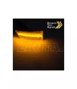 Φλας Καθρέπτη Για Renault Megane MK3 08-16, Scenic & Grand Scenic III 09-15, Fluence 09-19, Laguna 07-15 Dynamic Led Άσπρα 2 Τεμ 