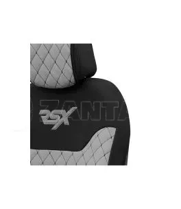 Ημικαλύμματα Μπροστινών Καθισμάτων Otom RSX Sport Ύφασμα Κεντητό Καπιτονέ Γκρι Με Μαύρη Ραφή RSXL-103 2 Τεμάχια 