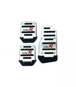 Πεντάλ Αλουμινίου Universal Type-R Μαύρο / Χρώμιο Manual Χειροκίνητο Σετ 3 Τεμάχια 