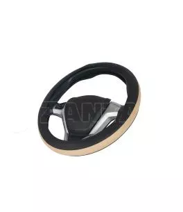 Κάλυμμα Τιμονιού Αυτοκινήτου Otom Easy-Fit Δερματίνη Μαύρο - Μπεζ Medium 37-39cm F-57 