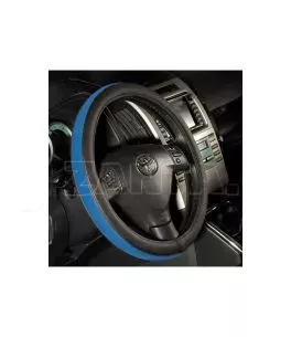 Κάλυμμα Τιμονιού Αυτοκινήτου Otom Easy-Fit Δερματίνη Μαύρο - Μπλε Medium 37-39cm F-58