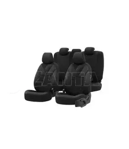 Καλύμματα Αυτοκινήτου Otom Tempo Design Universal Βαμβακερό Ύφασμα Rachel Σετ Εμπρός / Πίσω 11 Τεμαχίων Μαύρο TMP-1501 