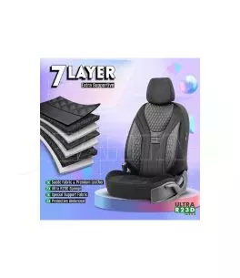 Καλύμματα Αυτοκινήτου Otom Infinity Design Universal Sued / Δερματίνη Καπιτονέ / Rachel Σετ Εμπρός / Πίσω 11 Τεμαχίων Μαύρο INF- 