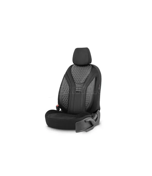 Καλύμματα Αυτοκινήτου Otom Infinity Design Universal Sued / Δερματίνη Καπιτονέ / Rachel Σετ Εμπρός / Πίσω 11 Τεμαχίων Μαύρο Με Ά
