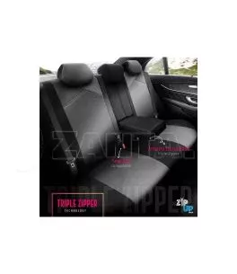 Καλύμματα Αυτοκινήτου Otom Signature Design Universal Δερματίνη / Rachel Σετ Εμπρός / Πίσω 11 Τεμαχίων Μαύρο Με Άσπρη Ραφή SGT-2 