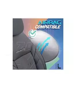 Καλύμματα Αυτοκινήτου Otom Reflective Design Universal Jacquard / Rachel / Δερματίνη Σετ Εμπρός / Πίσω 11 Τεμαχίων Μαύρο - Σκούρ 