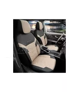 Καλύμματα Αυτοκινήτου Otom Reflective Design Universal Jacquard / Rachel / Δερματίνη Σετ Εμπρός / Πίσω 11 Τεμαχίων Μαύρο - Μπεζ 