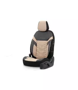 Καλύμματα Αυτοκινήτου Otom Reflective Design Universal Jacquard / Rachel / Δερματίνη Σετ Εμπρός / Πίσω 11 Τεμαχίων Μαύρο - Μπεζ 