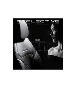 Καλύμματα Αυτοκινήτου Otom Reflective Design Universal Jacquard / Rachel / Δερματίνη Σετ Εμπρός / Πίσω 11 Τεμαχίων Μαύρο Με Άσπρ 
