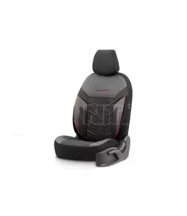 Καλύμματα Αυτοκινήτου Otom Reflective Design Universal Jacquard / Rachel / Δερματίνη Σετ Εμπρός / Πίσω 11 Τεμαχίων Μαύρο Με Κόκκ 